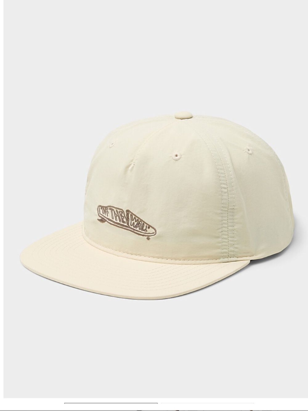Vans unisex ivory cream Off the wall Crestline nylon cap hat NWT